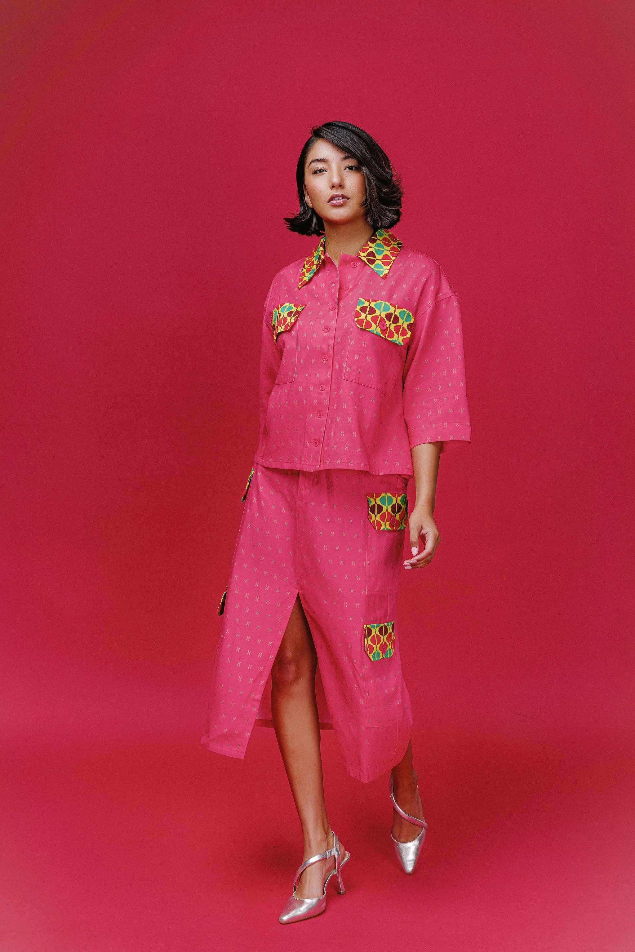 Veronica Cargo Midi Skirt