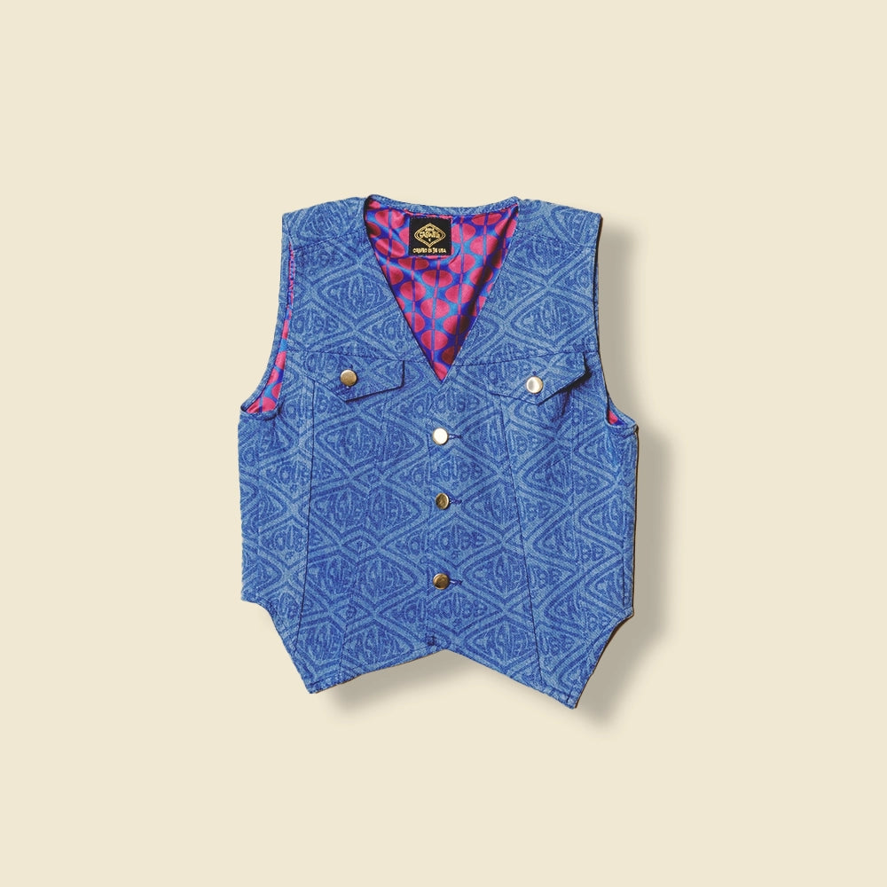 Adriana Printed Denim Vest