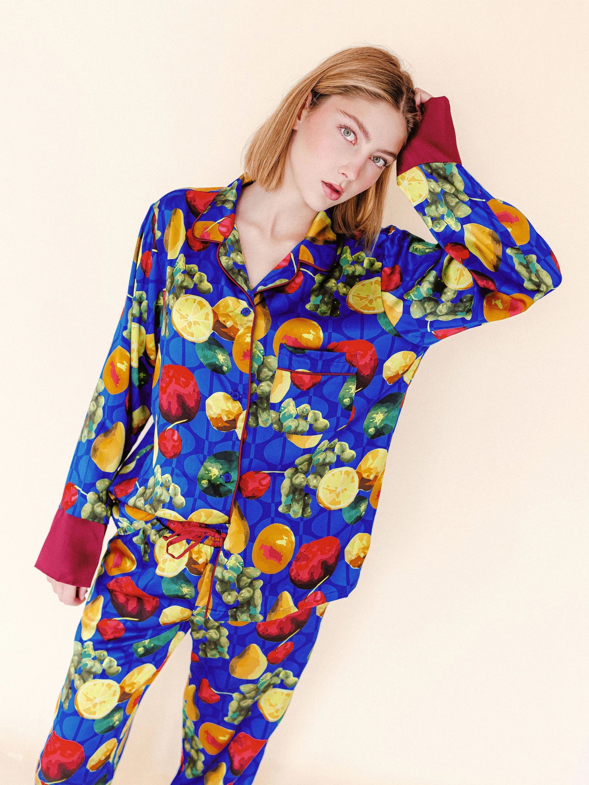 Mia Silk Shirt and Pants Ensemble